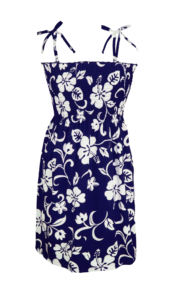 Blue and white hawaiian best sale dress