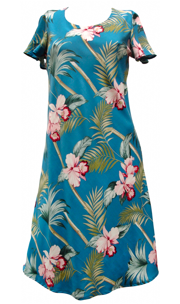 Short sleeve hawaiian 2024 dress