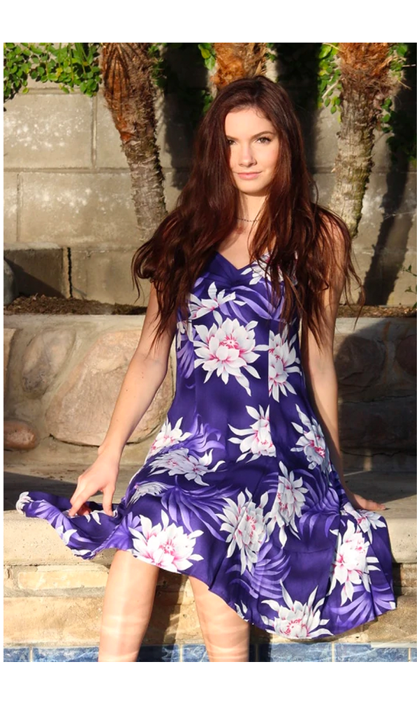 Purple 2024 hawaiian dress
