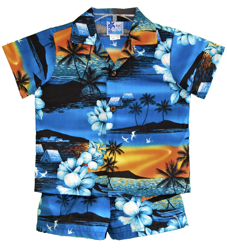 Hawaii Hangover Boy Aloha Luau Shirt Cabana Set In Pink Turquoise Hibiscus Vine 2 Year Old