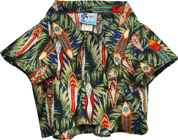 Surfboards Doggy Hawaiian Aloha Shirt in Blue