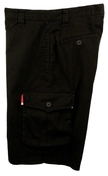 Go Barefoot Stretch Cargo Walk Shorts in Black