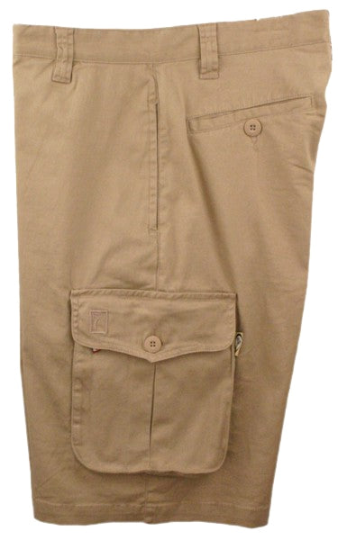 Go Barefoot Stretch Cargo Walk Shorts In Khaki
