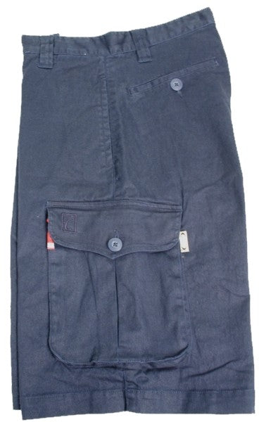 Go Barefoot Stretch Cargo Walk Shorts In Navy