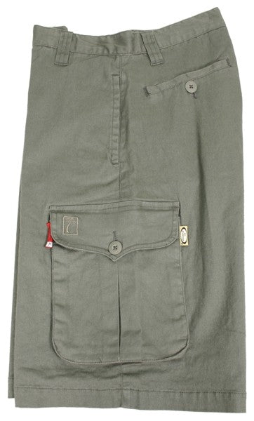 Go Barefoot Stretch Cargo Walk Shorts in Sage