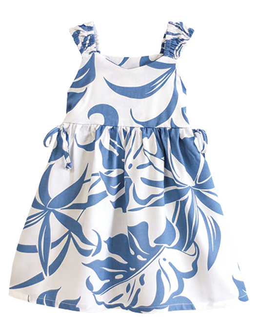 Island Life Infant Tropical Dress in Blue Paradise Clothing Co