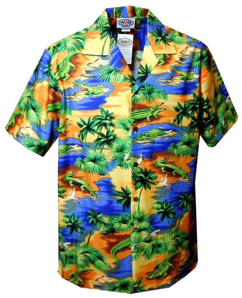 Gator Lagoon Boys Hawaiian Shirt in Blue