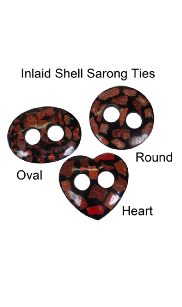 Inlaid Shell Resin Sarong Ties
