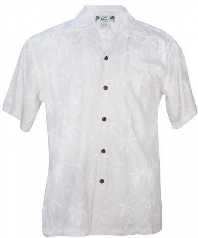 Palm Trees Mens Shirt in White
